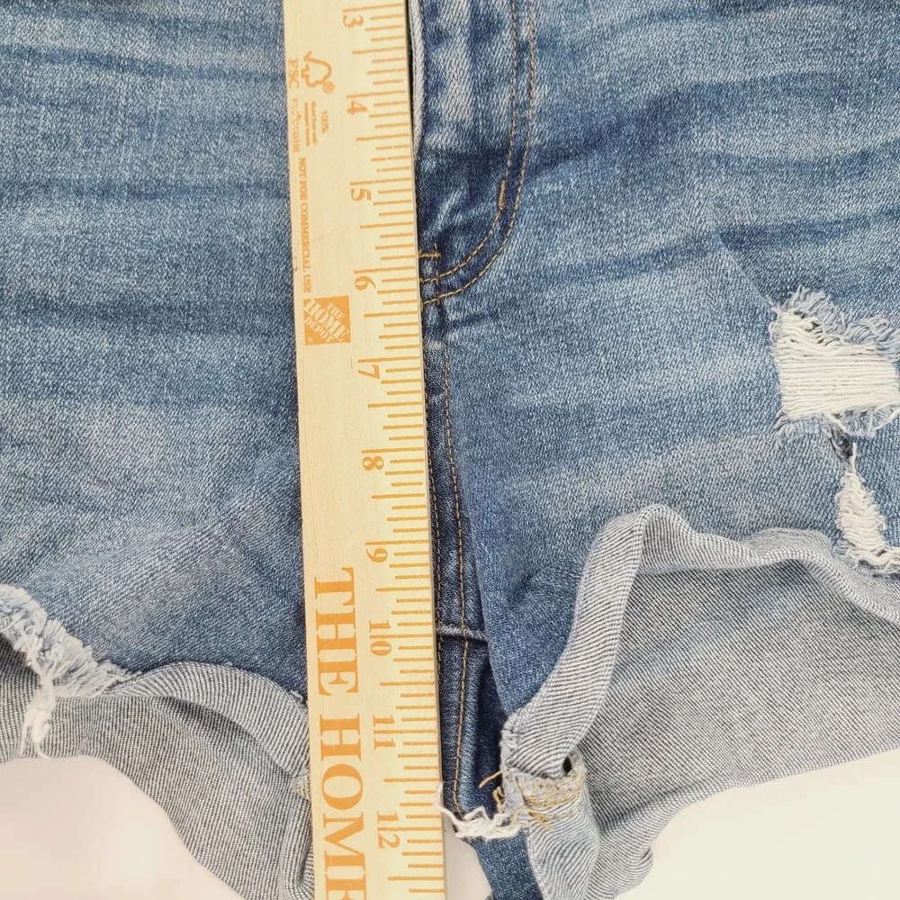 Flying Monkey High Rise Distressed Denim Jean Shorts Cut Offs Size‎ 28 Jorts